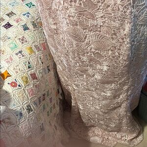 Blush Pink Lace Maxi Skirt NWT